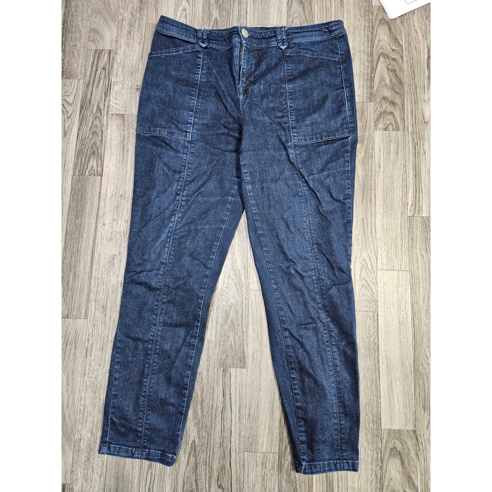 Natural Reflections Denim Jeans Women Size 12 Dark Blue Utility High Rise
